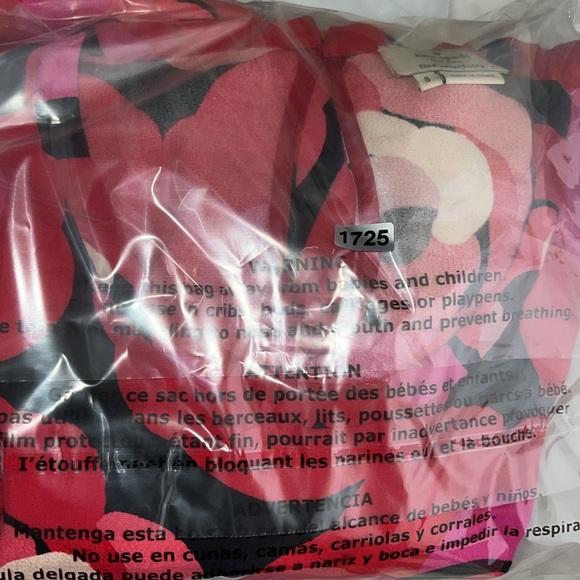 Kate Spade Womens Red Rose Deco Peplum Drop Waist Long Sleeve Blouse Top Size 8 - Picture 16 of 16